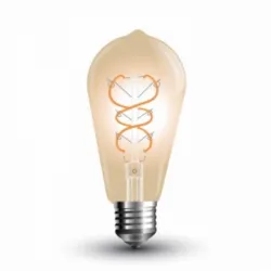 LED sijalica E27 5W 2200K amber staklo ST64 V-TAC Spirala