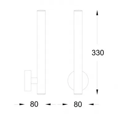LED zidna svetiljka Loya crna 2x5W ZUMA LINE