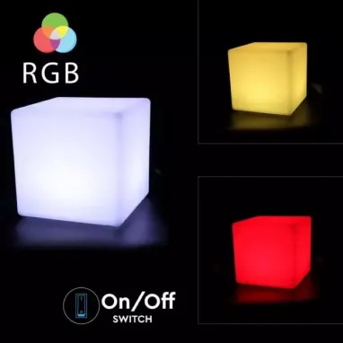 LED punjiva baštenska RGB svetiljka u obliku kocke IP54 V-TAC
