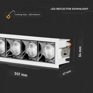 LED ugradna COB svetiljka 20W 2700K 12ÃÂ° V-TAC