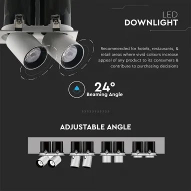 LED ugradna COB svetiljka 36W 4000K V-TAC