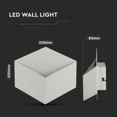 LED zidna dekorativna geometrijska lampa 3W 4000K bela V-TAC