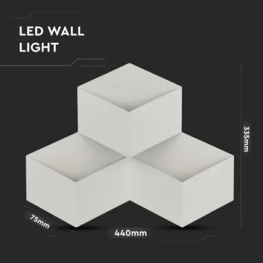 LED zidna dekorativna geometrijska lampa 9W 4000K bela V-TAC