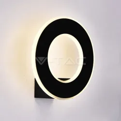 LED zidna lampa prsten crna V-TAC