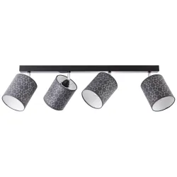 Zidno plafonska lampa Galance 4xE27 crna BRILLIANT