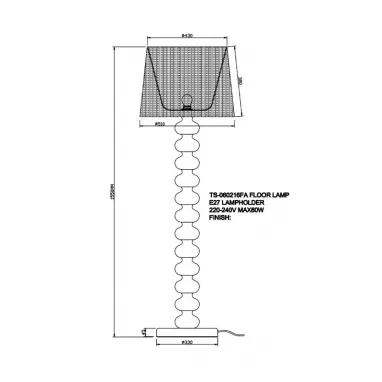 Podna lampa Deco crna ZUMA LINE