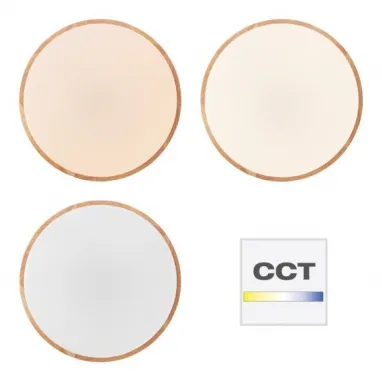LED plafonska svetiljka Slimline sa daljinskim dimabilna CCT drvo BRILLIANT