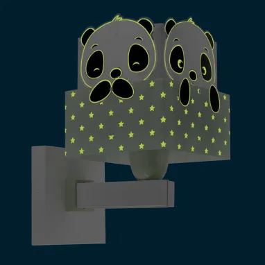 Dečija zidna lampa Panda zelena DALBER