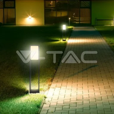 Baštenska stubna svetiljka crna 10W 6400K V-TAC