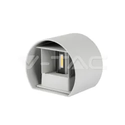 LED zidna svetiljka 6W 3000K IP65 okrugla siva V-TAC
