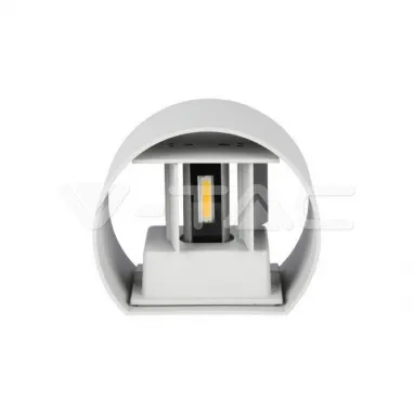 LED zidna svetiljka 6W 3000K IP65 okrugla bela V-TAC
