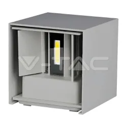 LED zidna svetiljka 6W 3000K IP65 siva kocka V-TAC