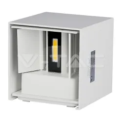 LED zidna svetiljka 6W 4000K IP65 bela kocka V-TAC