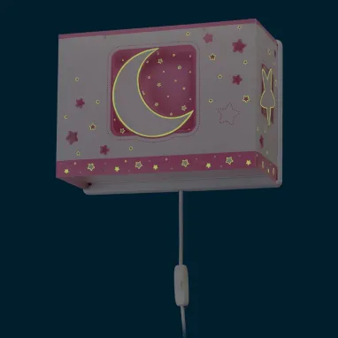 Dečija zidna lampa Moonlight roze DALBER