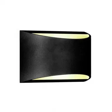 LED zidna lampa crna ovalna V-TAC