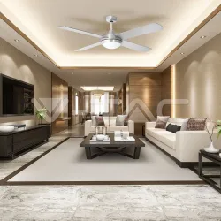 Plafonski luster-ventilator 2xE27 sivi V-TAC