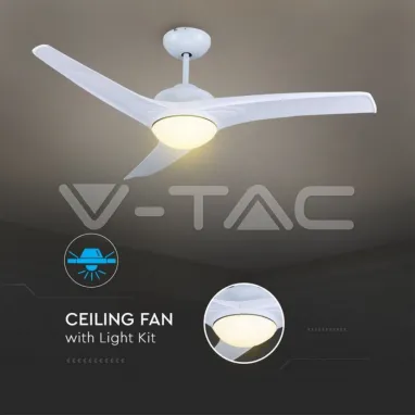 Plafonski luster-ventilator 15W 3-u-1 beli V-TAC