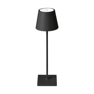 LED stona punjiva lampa crna dimabilna 3W 3000K V-TAC