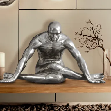 Dekorativna figura Yoga srebrna SCHULLER