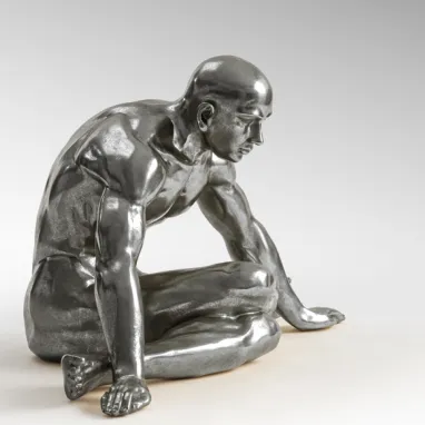 Dekorativna figura Yoga srebrna SCHULLER