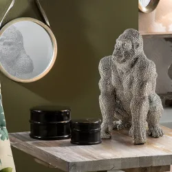 Dekorativna figura Gorila manja srebrna SCHULLER