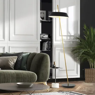LED podna lampa Vertigo crna