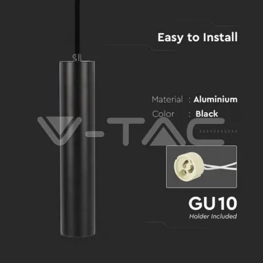 Visilica crna tuba R60x300 crna V-TAC
