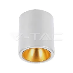 Nadgradna rozetna od metala belo zlatna okrugla V-TAC