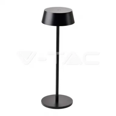 LED stona punjiva lampa crna dimabilna manji abažur 2W 3000K IP54 V-TAC