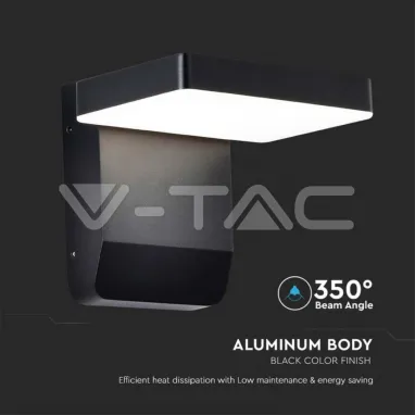 LED zidna rotirajuća svetiljka u IP zaštiti crna V-TAC