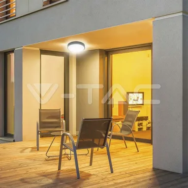 LED plafonjera u IP zaštiti crni obod 18W 4000K V-TAC