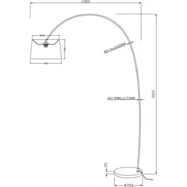 Podna lampa Costanza crna ZUMA LINE