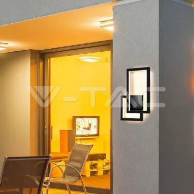 Zidna svetiljka četvrtasta crna 20W V-TAC