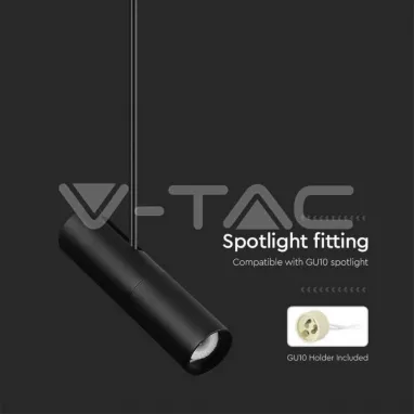 Visilica teleskopska crna GU10 V-TAC