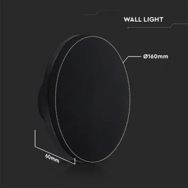 LED zidna dekorativna lampa crna V-TAC