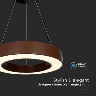 LED luster braon okrugli dimabilni V-TAC