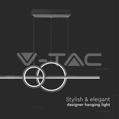 LED luster crni dizajnerski V-TAC