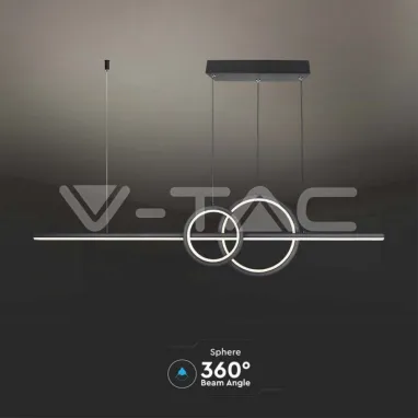 LED luster crni dizajnerski V-TAC