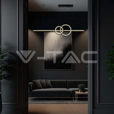 LED luster crni dizajnerski V-TAC