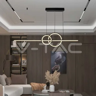 LED luster crni dizajnerski V-TAC