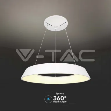 LED luster beli okrugli dimabilni 3000K V-TAC