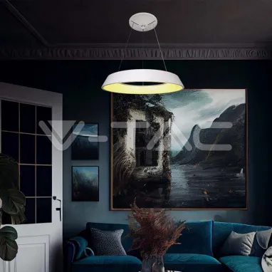 LED luster beli okrugli dimabilni 3000K V-TAC
