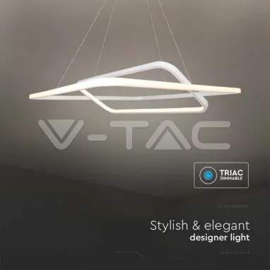 LED dimabilni luster beli kvadratni V-TAC