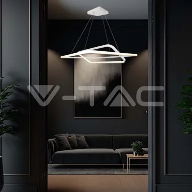 LED dimabilni luster beli kvadratni V-TAC