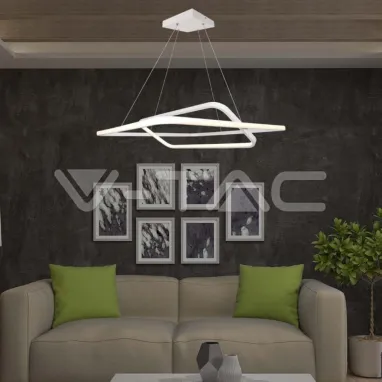 LED dimabilni luster beli kvadratni V-TAC