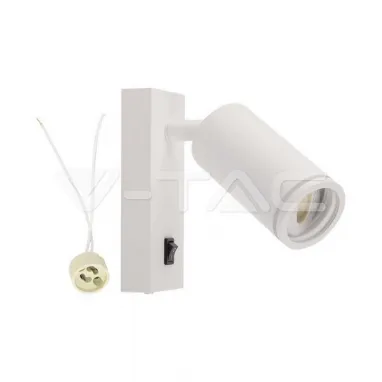 Zidna lampa sa prekidačem bela 1xGU10 V-TAC