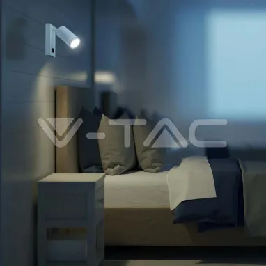 Zidna lampa sa prekidačem bela 1xGU10 V-TAC
