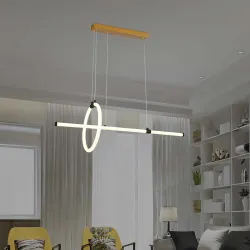 LED dekorativni luster 16W zlatni sa crnim nosačima V-TAC