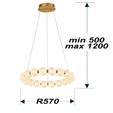 LED dimabilni luster Roxan SCHULLER