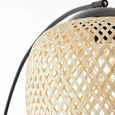 Podna lampa Mesa crna BRILLIANT